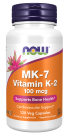 MK-7 Vitamin K-2 100 mcg - 120 Veg Capsules bottle front