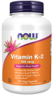 Vitamin K-2 100 mcg - 250 Veg Capsules Bottle