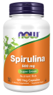 Natural Spirulina 500 mg - 120 Veg Capsules Bottle Front