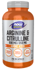 Arginine & Citrulline 500 mg / 250 mg - 250 Veg Capsules Bottle Front