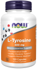  L-Tyrosine 500 mg - 120 Capsules Bottle Front