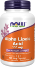 Alpha Lipoic Acid 100 mg - 120 Veg Capsules Bottle