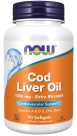 Cod Liver Oil, Extra Strength 1,000 mg - 90 Softgels Bottle Front