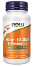 Aloe 10,000 & Probiotics - 60 Veg Capsules Bottle Front