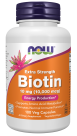 Biotin 10 mg (10,000 mcg), Extra Strength - 100 Veg Capsules Bottle Front