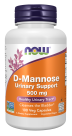 D-Mannose 500 mg - 100 Veg Capsules Bottle Front