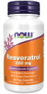 Natural Resveratrol 200 mg - 60 Veg Capsules Bottle Front