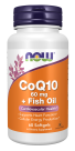 CoQ10 60 mg with Omega 3 Fish Oil - 60 Softgels Bottle Front