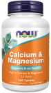 Calcium & Magnesium - 100 Tablets Bottle Front