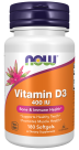 Vitamin D-3 400 IU - 180 Softgels Bottle Front