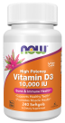 Vitamin D-3 10,000 IU - 240 Softgels Bottle Front
