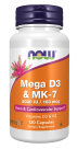 Mega D-3 & MK-7 - 120 Capsules Bottle Front