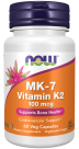 MK-7 Vitamin K-2 100 mcg - 60 Veg Capsules Bottle Front