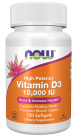  Vitamin D-3 10,000 IU - 120 Softgels Bottle Front