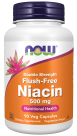 Niacin 500 mg, Double Strength Flush-Free - 90 Veg Capsules bottle front