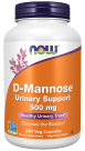 D-Mannose 500 mg - 240 Veg Capsules Bottle Front