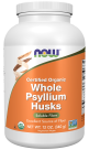 Whole Psyllium Husks, Organic - 12 oz. Bottle Front
