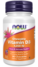 Vitamin D-3 1000 IU - 180 Chewables Bottle Front
