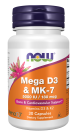 Mega D3 & MK-7 - 30 Capsules Bottle Front