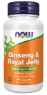 Ginseng & Royal Jelly - 90 Veg Capsules Bottle Front