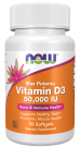 Vitamin D-3 50,000 IU - 50 Softgels Bottle Front