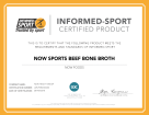 informed-Sport Certified Product Certificate NOW Sports Beef Bone Broth