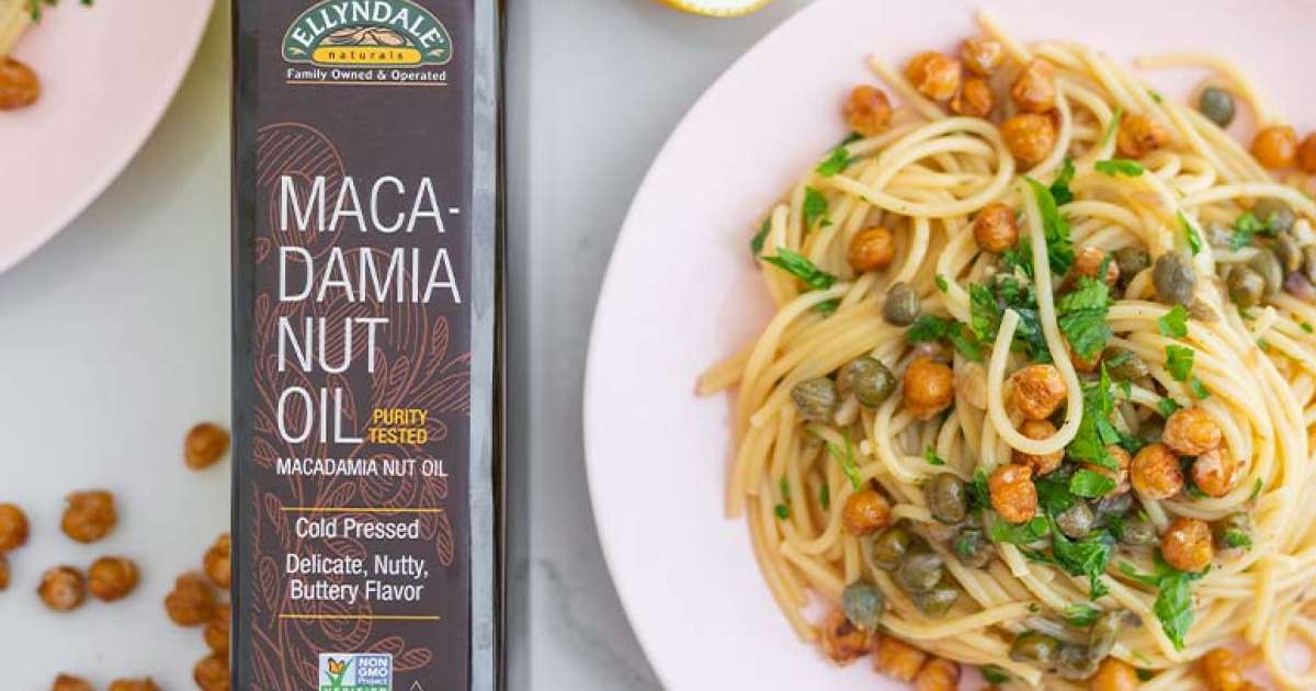 Lemon Caper Pasta with Crispy Chickpeas NOW Foods