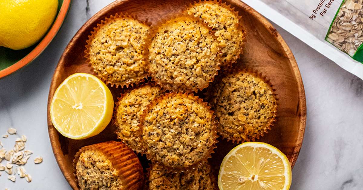 Lemon Poppy Seed Oat Muffins NOW Foods