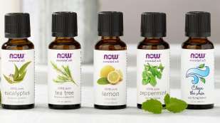 NOW Essential Oils Eucalyptus, Tea Tree, Lemon, Peppermint, and Clean the Air