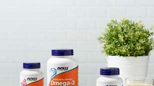CoQ10, Omega-3, abd Ultra Omega-3 bottles