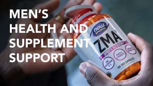 Mens health webinar showinig a bottle of ZMA