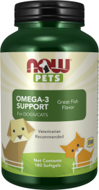 Omega-3 Support - 180 Softgels for Pets Bottle Front