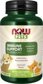 Immune Support - 90 Chewable Tablets for Dogs & Cats Bottle Front