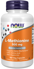 L-Methionine 500 mg - 100 Capsules Bottle Front