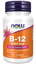 Vitamin B-12 5000mcg - 60 Lozenges bottle front