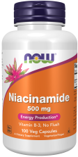 Niacinamide (B-3) 500 mg - 100 Veg Capsules bottle front