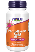 Pantothenic Acid 500 mg - 100 Veg Capsules bottle front