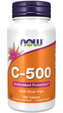 Vitamin C-500 - 100 Tablets Bottle Front