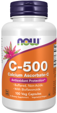 Vitamin C-500 Calcium Ascorbate-C - 100 Veg Capsules Bottle Front