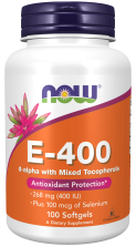 Vitamin E-400 IU - 100 Softgels Bottle Front