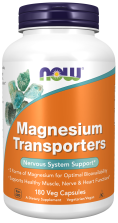 Magnesium Transporters - 180 Veg Capsules Bottle Front