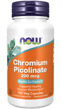 Chromium Picolinate 200 mcg - 100 Veg Capsules Bottle Front
