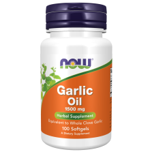 Garlic Oil 1500 mg - 100 Softgels Bottle Front