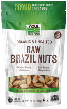 Brazil Nuts, Organic, Whole, Raw & Unsalted - 10 oz. Bag Front