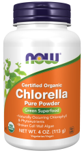 Chlorella Powder, Organic 4 oz. Bottle Front