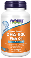 DHA-500, Double Strength - 90 Softgels Bottle Front