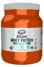 Whey Protein, Organic Unflavored Powder - 1 lb. Bottle Front