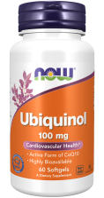Ubiquinol 100 mg - 60 Softgels Bottle Front