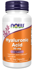Hyaluronic Acid with MSM - 60 Veg Capsules Bottle Front