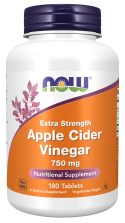Apple Cider Vinegar, Extra Strength 750 mg - 180 Tablets Bottle Front